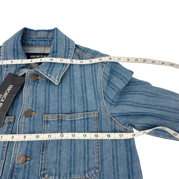 VERONICA BEARD Dahl Striped Denim Jacket XS - Picture 12 of 14